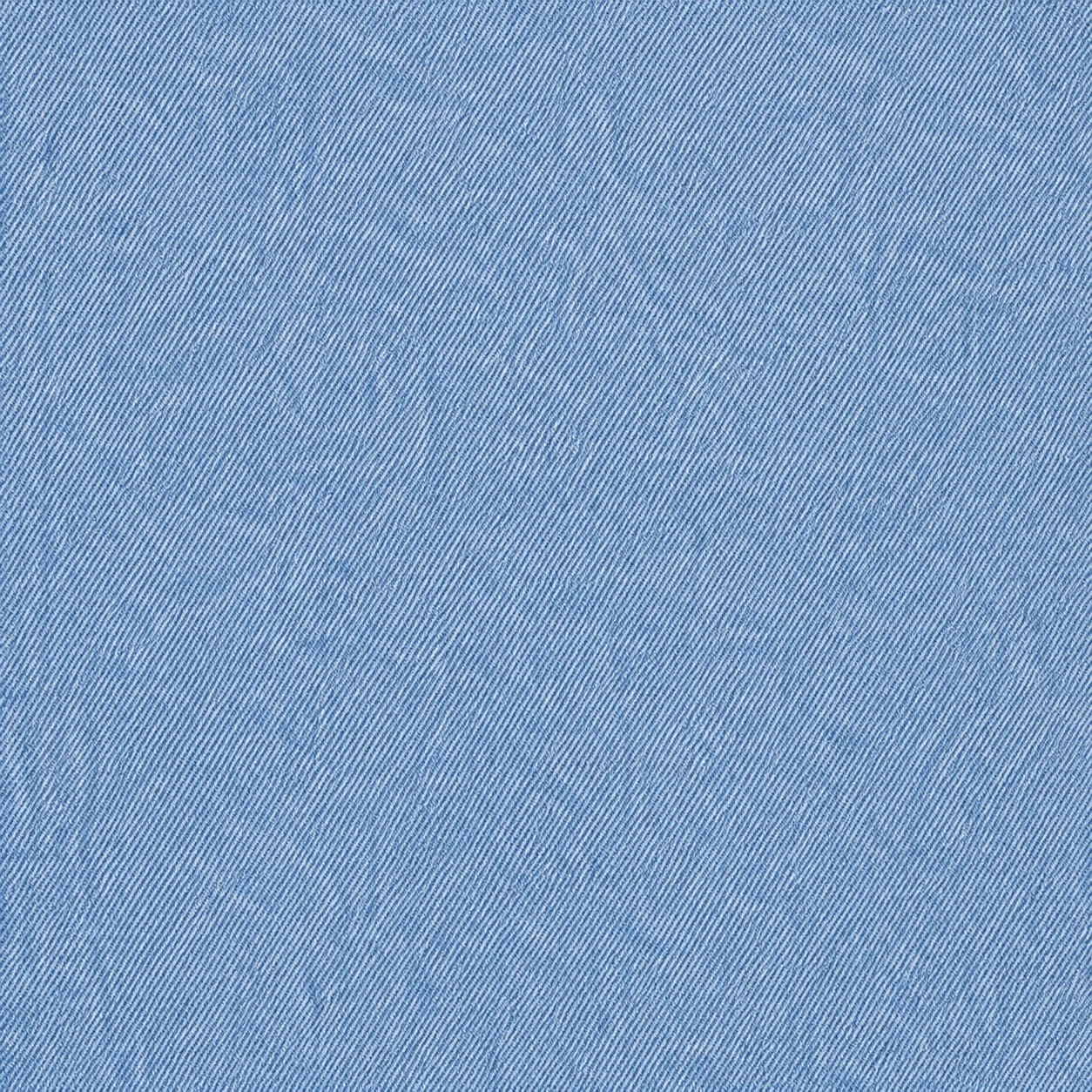Light blue denim with a fine diagonal twill and faint pale streaks from a stone wash.
